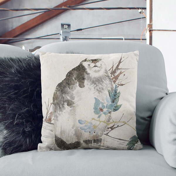 Grey hotsell cat cushion